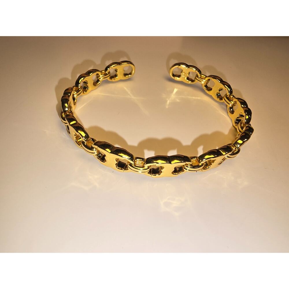 Tory Burch Gold Gemini Logo Cuff Bracelet - NWOT